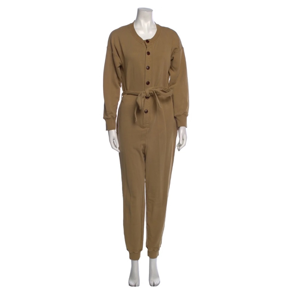 Tan Alex Mill sweater jumpsuit (wool and cotton blend)